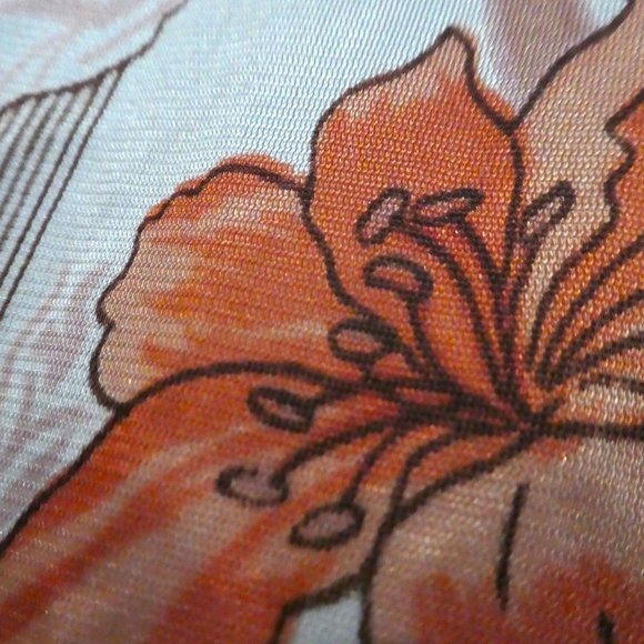 Vintage 70s Frankenstein Disco Polyester Floral Shirt Pointed Dagger Butterfly - Picture 5 of 6